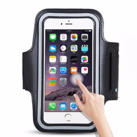 UNIVERSAL RUNNING ARMBAND 6" SMARTPHONES melns