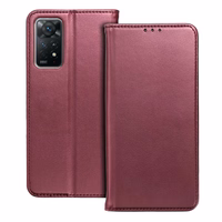 SMART MAGNETO grāmatas tipa viedtālruņa apvalks XIAOMI Redmi Note 13 5G, bordo
