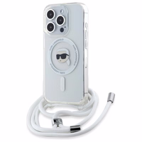 Karl Lagerfeld Crossbody IML Karl Head Magnētiskais viedtālruņa apvalks iPhone 16 Pro Max - caurspīdīgs