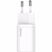 Baseus Si USB-C 25W 3A ātrās uzlādes lādētājs ar USB-C / USB-C 1m kabeli - balts