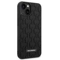 Karl Lagerfeld 3D Monogram viedtālruņa apvalks iPhone 14 Plus - melns