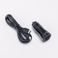 BLUE STAR automašīnas lādētājs 3A 30W Type C + USB A + kabelis Type C uz Type C PD QC3.0 AFC PPS melns