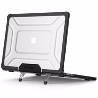 Tech-Protect SmartShell Pro apvalks MacBook Air 13" 2023-2025 M2 / M3 / M4 - caurspīdīgs un melns