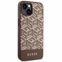 Guess GUHMP14SHGCFSEW iPhone 14 / 15 /13 6.1" brūns/brūns hardcase GCube Stripes MagSafe