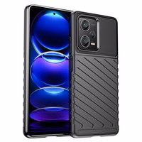 Thunder Case viedtālruņa apvalks Xiaomi Redmi Note 12 Pro+ silikona bruņu apvalks melns