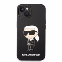 Karl Lagerfeld silikona Ikonik viedtālruņa apvalks iPhone 14 Plus - melns
