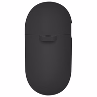 Uniq Nexo AirPods 4 + ausu āķu silikona apvalks - melns