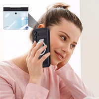 Ūdensizturīgs apvalks SHELLBOX MARS ar metāla gredzenu, paredzēts SAMSUNG S25 Plus, melns