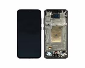 LCD ekrāns Samsung A356 A35 5G ar skārienekrānu un rāmi Melns OLED (reālais izmērs)