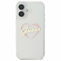 Guess IML Heart viedtālruņa apvalks iPhone 16 - caurspīdīgs