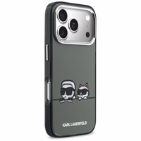 Karl Lagerfeld IML Karl & Choupette Peekaboo Logo MagSafe Maciņš for iPhone 17 Pro - melns