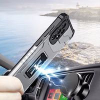 Kristāla gredzena viedtālruņa apvalks ar statīvu izturīgs aizsargvāks Samsung Galaxy A72 4G zaļš