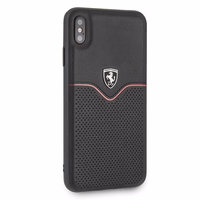 Ferrari cieta viedtālruņa apvalks iPhone Xs Max - melns/melns Off Track Victory