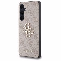 Guess 4G Big Metal Logo viedtālruņa apvalks Samsung Galaxy A35 - rozā