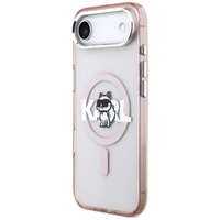 Karl Lagerfeld IML Choupette Sketch Logo MagSafe viedtālruņa apvalks iPhone 17 Air - rozā