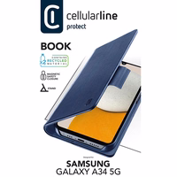 Cellularline Book maciņš - maciņš Samsung Galaxy A34 5G (zils)