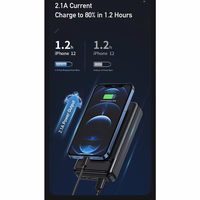 Ārējā baterija Power Bank Awei P6K 5V/2.1A 20000mAh melna