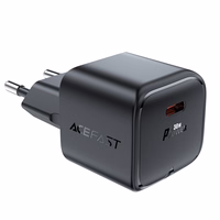 Acefast A77 Mini PD 30W GaN USB-C sienas lādētājs - melns