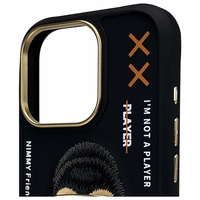 Nimmy Cool&Cute 2.0 Pērtiķa viedtālruņa apvalks iPhone 16 Pro Max - melns