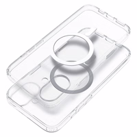 Caurspīdīgs viedtālruņa apvalks 2 mm IPHONE 16 saderīgs ar Magnētisko (kameras aizsardzība) caurspīdīgs