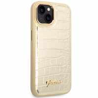 Guess GUHCP14MHGCRHD iPhone 14 Plus 6.7 "zeltains/zeltains cietais apvalks Croco Collection