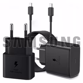 Lādētājs Samsung EP-T2510NB melns 25W (ar iepakojumu) + Type-C kabelis / 100% oriģināls /