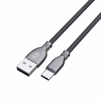 Forever Tornado kabelis USB - USB-C 1,0 m 3A melns