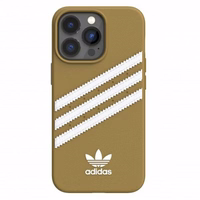 Adidas OR veidots apvalks PU iPhone 13 Pro Max - bēšs un zelta