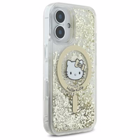 Hello Kitty Šķidrais Spīdums Fever Magnētiskais iPhone 16 Viedtālruņa apvalks - Zelta