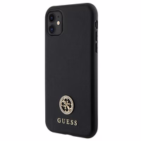 Guess Strass Metal Logo viedtālruņa apvalks iPhone 11 / Xr 6.1" - Melns