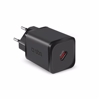 SBS TETRGAN1C45W 45W GaN USB-C sienas lādētājs ar Power Delivery - melns