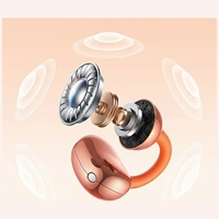 USAMS R03 Echo Clip-on Bluetooth 6.0 bezprzewodowe TWS austiņas oranžs