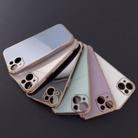 Lighting Color viedtālruņa apvalks Samsung Galaxy A13 5G zelta rāmis gēla apvalks balta