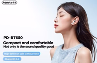 BLUETOOTH HEADPHONES REMAX TWS PD-BT650 PRODA 5.4 ANC ENC balts
