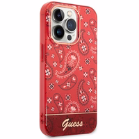 Guess GUHCP14XHGBNHR iPhone 14 Pro Max 6.7" sarkans/sarkans cietais apvalks Bandana Paisley