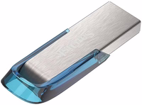 SanDisk Ultra Flair USB flash drive 128 GB USB Type-A 3.2 Gen 1 (3.1 Gen 1) zils, sudraba