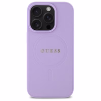 Guess Saffiano Magnētiskais viedtālruņa apvalks iPhone 16 Pro Max - violets