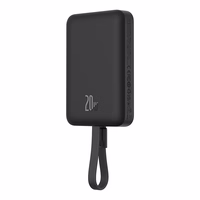 Portatīvais lādētājs Baseus Magnetic Mini 10000mAh, Lightning 20W MagSafe (melns)