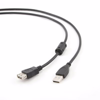 Gembird 1.8m USB 2.0 A M/FM USB cable USB A melns