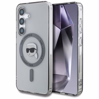 Viedtālruņa apvalks Karl Lagerfeld Button Karl Head Printed Logo Magnētiskais Samsung Galaxy S25 melns