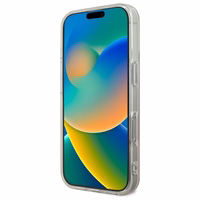 Guess IML 4G Magnētiskais viedtālruņa apvalks iPhone 16 Pro - rozā