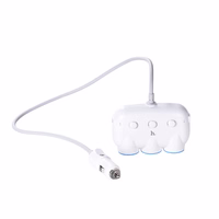 Auto kontaktligzdas sadalītājs Hoco C1 ar 2 USB pieslēgvietām un 3x3 (3,1 A) kontaktdakšu