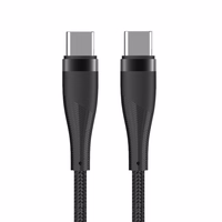 Maxlife MXUC-08 kabelis USB-C - USB-C 1,0 m 100W melns neilona