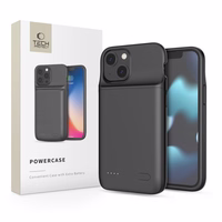 Tech-Protect PowerCase iPhone 12 mini / 13 mini ar 4700mAh portatīvo lādētāju - melna