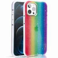 Kingxbar Ombre galinājs apvalks iPhone 12 Pro Max daudzkrāsains