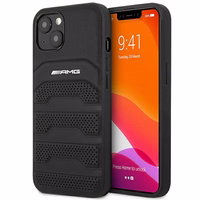 AMG AMHCP14MGSEBK iPhone 14 Plus 6,7 "melns cietais apvalks Ādas Iespiestas līnijas
