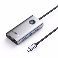 Orico PW11-6P USB-C Hub dokstacija 3x USB-A 3.0 + 1x USB-C 2.0 + 1x HDMI - pelēka