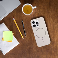 Spīdīgs magnētiskais viedtālruņa apvalks saderīgs ar MagSafe priekš IPHONE 17, baltas krāsas