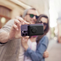 Bezvadu portatīvais lādētājs 10000mAh Joyroom JR-W050 20W MagSafe ar gredzenu un statīvu - melna