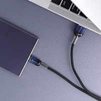 Kabelis FORCELL F-ENERGY C351 USB A uz Micro USB QC3.0 2,4A 18W Gradient 1 m melns (m)